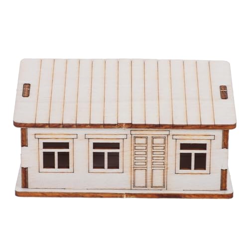 Toyvian Kleines Haus im Hüttenstil: Unfertiges Holzhaus für Modelleisenbahnanlage - Kleine Holzhütte als Weihnachtsdekoration Toyvian Kleines Haus im Hüttenstil: Unfertiges Holzhaus für Modelleisenbahnanlage - Kleine Holzhütte als Weihnachtsdekoration von Toyvian