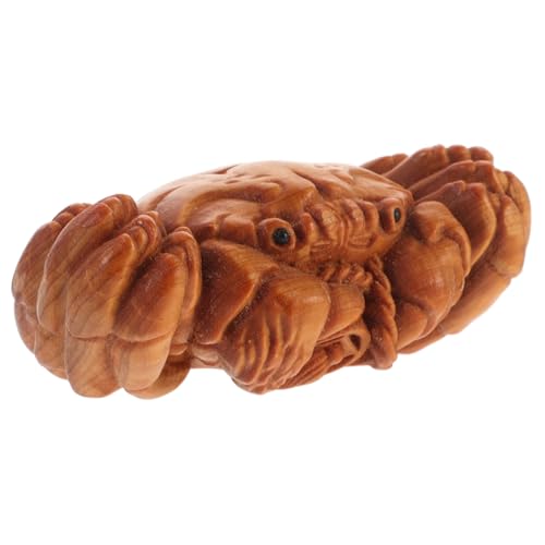 Toyvian Krabbenverzierung Dekoration holzschnitzerei Dekorativer für Zuhause Marine Krabbenfigur Kunsthandwerk Krebsfigur Krabbendekor Nachahmung Einer Krabbe hölzern Light Brown Toyvian Krabbenverzierung Dekoration holzschnitzerei Dekorativer für Zuhause Marine Krabbenfigur Kunsthandwerk Krebsfigur Krabbendekor Nachahmung Einer Krabbe hölzern Light Brown von Toyvian