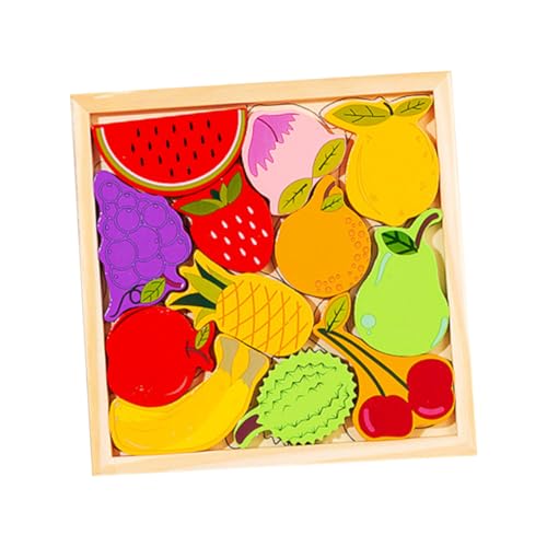 Toyvian Kreatives Lernspielzeug Für Kleinkinder Interaktives Obstpuzzle Aus Widerstandsfähigem Material Für Entwicklung Von Hand Augen Koordination Und Kognitiven Fähigkeiten von Toyvian
