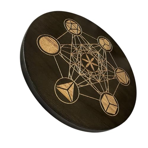 Toyvian Kristall Display Ständer aus Eichenholz Multifunktionales Schmuck und Desktop Aufbewahrungsfach Natürlicher Meditations Sternkalender Eleganter Halter für Schmuck und von Toyvian
