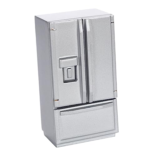 Toyvian Kühlschrankmodell Puppenhausmöbel Kleiner Kühlschrank Für Mini Kühlschrank Kühlschrankmodell Puppenhausdekoration Mini Möbelmodell Mini Hauszubehör Holz Grau von Toyvian