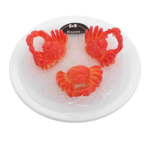 Toyvian Künstliche Meeresfrüchte Servierplatte Realistisches Miniaturmodell von Kaiserkrabben für Dekoration Fotografie und Partys für Küchen und Restaurants Toyvian Künstliche Meeresfrüchte Servierplatte Realistisches Miniaturmodell von Kaiserkrabben für Dekoration Fotografie und Partys für Küchen und Restaurants von Toyvian