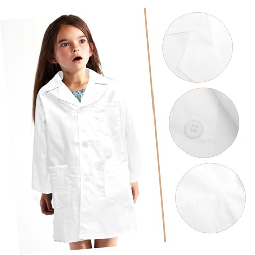 Toyvian Laborkittel Waschbar Wissenschaftler Kostüm Weiß Langarm für Jungen Mädchen Verkleidung Outfit für Bühne Party Karneval Toyvian Laborkittel Waschbar Wissenschaftler Kostüm Weiß Langarm für Jungen Mädchen Verkleidung Outfit für Bühne Party Karneval von Toyvian