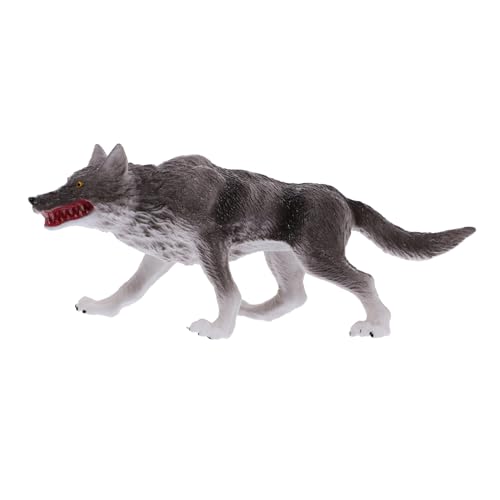 Toyvian Lebensechte Gefälschte Wolf Modell Kleine Wildtier Statue Kinder Kognitive Kleine Wolf Modell von Toyvian