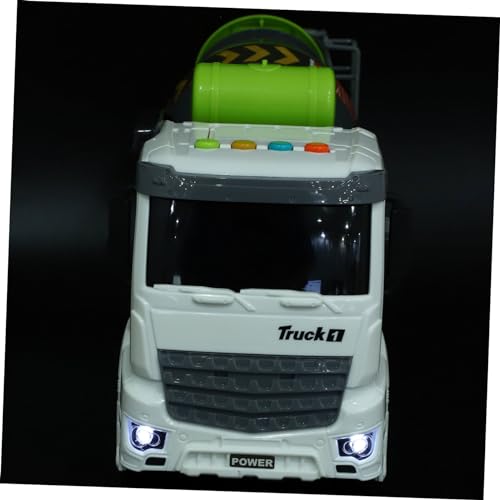 Toyvian Lernspielzeug Baufahrzeuge mit Licht und Musik Baustellenfahrzeug Grüne Simulation Mischwagen und Kipplaster Robustes Kunststoffmodell für Jungen und Mädchen Zufällige Farbe von Toyvian