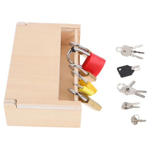 Toyvian Schloss- Und Schlüsselspielzeug Für Kleinkinder Montessori-puzzlespiel Lernspielzeug Aus Holz Für Jungen Und Mädchen Toyvian Schloss- Und Schlüsselspielzeug Für Kleinkinder Montessori-puzzlespiel Lernspielzeug Aus Holz Für Jungen Und Mädchen von Toyvian