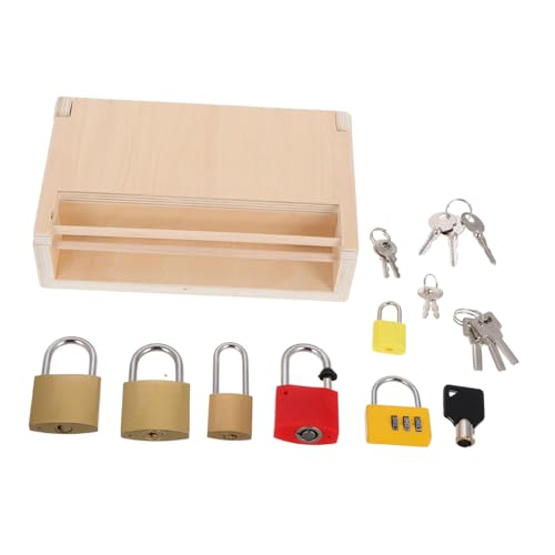 Toyvian Lernspielzeug Für Die Früherziehung Montessori Praktisches Rotes Liebesschloss Vorbau-Kits Alte Schlüssel Schließschloss Praktisches Montessori Materialien Sperren Holz Toyvian Lernspielzeug Für Die Früherziehung Montessori Praktisches Rotes Liebesschloss Vorbau-Kits Alte Schlüssel Schließschloss Praktisches Montessori Materialien Sperren Holz von Toyvian