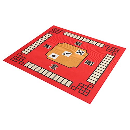 Toyvian Mahjong Tischmatte rutschfeste Schalldämpfende Tischdecke für Mahjong Karten und Brettspiele Quadratische Langlebige Spielmatte aus Hochwertigen Materialien für Zuhause von Toyvian