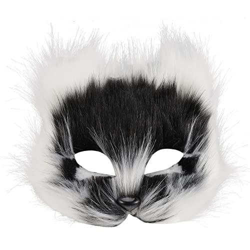 Toyvian -Maske Plüsch-Katzenfuchs-Maske Realistische - Stofftier Pelzige Partykram Tierkatzen Oster rade- Cosplay-Kostüm von Toyvian
