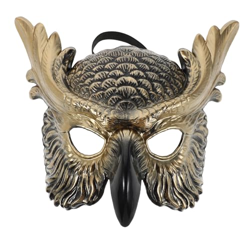 Toyvian Maskenmaske: Realistisches Eulenmaskenkostüm für Partys – Vogelschnabel-Maskenkostüm-Zubehör für Halloween, Karneval und Themenveranstaltungen von Toyvian