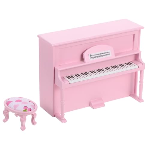 Toyvian Maßstab Elegantes Mini Upright Piano mit Hocker Rosa Miniatur Möbel Zubehör für Puppenhaus Dekoration Toyvian Maßstab Elegantes Mini Upright Piano mit Hocker Rosa Miniatur Möbel Zubehör für Puppenhaus Dekoration von Toyvian