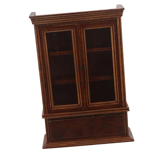 Toyvian Maßstab Holz Schrank Aufbewahrungsschrank Vielseitig für Wohnzimmer Schlafzimmer Küche Sammler von Toyvian