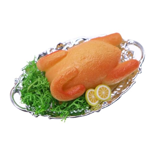 Toyvian Maßstab Lebensechte Gefälschte Brathähnchen Figur Für Puppenhaus Küche Dekoration Kinderfreundliches Zubehör von Toyvian