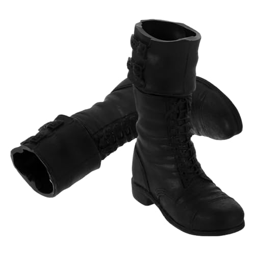 Toyvian Maßstab Puppenschuhe Realistische Taktische Soldatenstiefel Gerade Stecksystem für Schnelle Wechsel Detailreiche Miniaturstiefel für Bjd und Actionfiguren Vielseitig für Dioramen von Toyvian