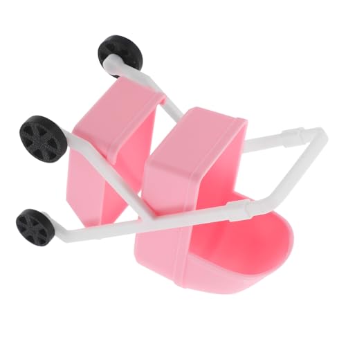 Toyvian Maßstab Realistischer Babypuppenwagen aus Kunststoff Stabil Vivid Farben Für Puppenhaus Dekoration und Rollenspiel von Toyvian
