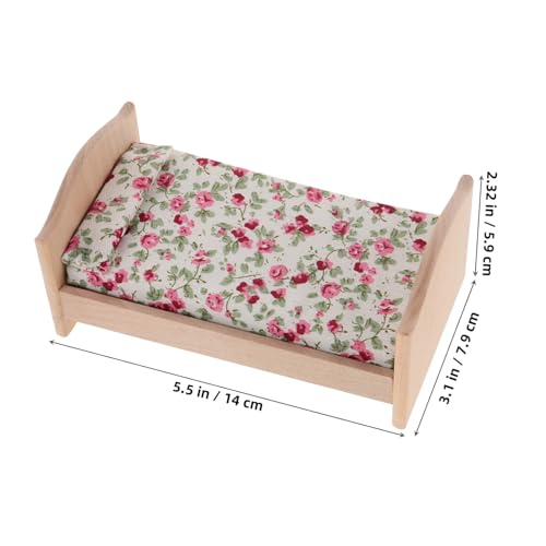 Toyvian Maßstab Süßes Einzelbett Ornament für Puppenhaus Dekoratives DIY Zubehör Geeignet für Puppenstube Schlafzimmer und Toyvian Maßstab Süßes Einzelbett Ornament für Puppenhaus Dekoratives DIY Zubehör Geeignet für Puppenstube Schlafzimmer und von Toyvian