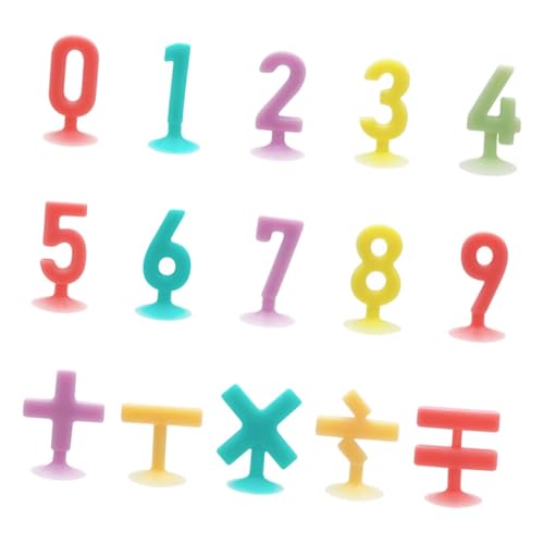 Toyvian Sicherheitskunststoff Saugnapf Zahlen Spielzeug Für Junge Mädchen Lernen Von Additions Und Subtraktionsspielzeug Pädagogisches Mathe-Spielzeug Zur Intelligenzentwicklung von Toyvian