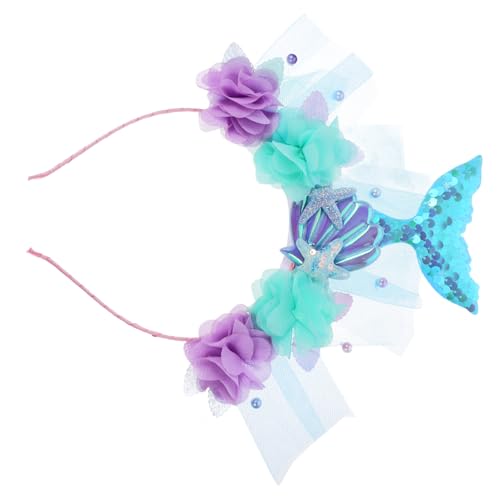 Toyvian Meerjungfrau Stirnband Kleid Mädchenkostüm Frauen Puppe Haarband haaraccessoires haar deko meerjungfrau haarreifen party sachen lustiges Stirnband einzigartige Stirnbänder Plastik von Toyvian