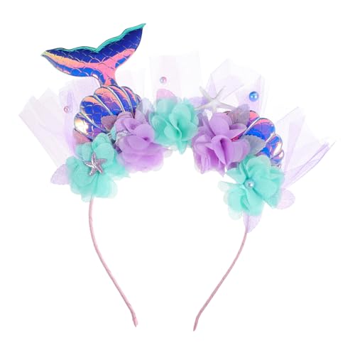 Toyvian Meerjungfrau Stirnband Meerjungfrau-Party meerjungfrau haar Hautpflege-Stirnband Puppe Haarband hair accessories for party sachen Party-Kopfschmuck süße Stirnbänder Stoff von Toyvian