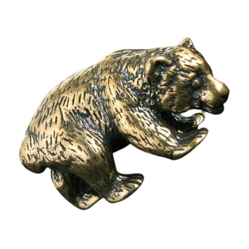 Toyvian Messingbären -Ornamente Kleine Messingornamente Süße Bärenverzierung Miniatur-bärenstatuen Messingfigur Messingverzierungen Kleine Statue Aus Messing Und Metall Golden von Toyvian