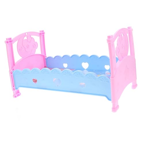 Toyvian Mini Bett Für Puppen Babypuppenspielzeug Puppenbett Babypuppenhaus Kinderbett Babybett Für Babybett Für Puppen Kinderbett Für Babypuppen Für von Toyvian