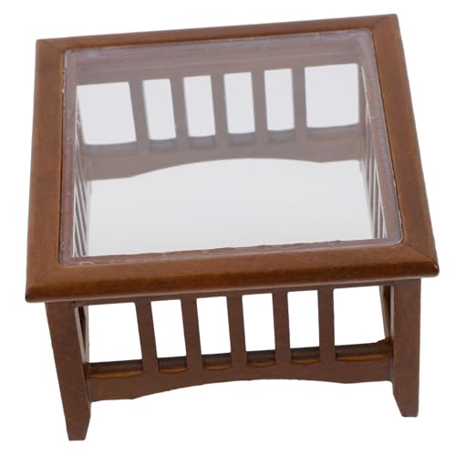 Toyvian Mini-couchtisch Aus Holz Möbelmodell Mini-hausmöbel Puppenhaus-beistelltisch Puppenhaus-sofatisch Miniatur-holztisch Modelle Hölzern Kleiner Beistelltisch Tasche von Toyvian