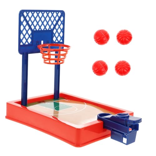 Toyvian Mini Desktop Basketballspiel Finger Basketball für Spieler mit Bällen Kunststoff Basketballkorb Handliche Tischversion für Büro Zuhause Fördert Geschicklichkeit und Teamwettbewerb von Toyvian