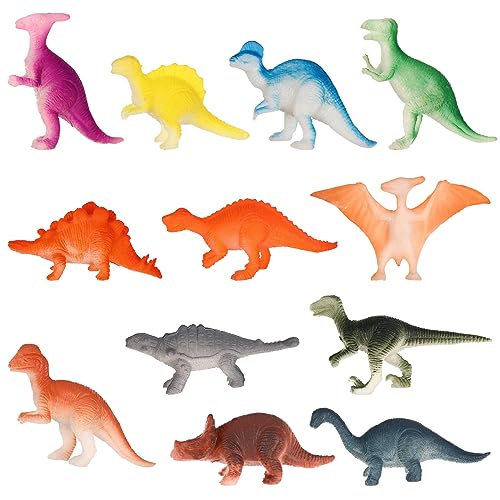 Kisangel Mini Dinosaurier Spielzeug Set Realistische Spielzeug Dinosaurier Figuren für Kinder und Kleinkind Bildung 12 Stück von Toyvian