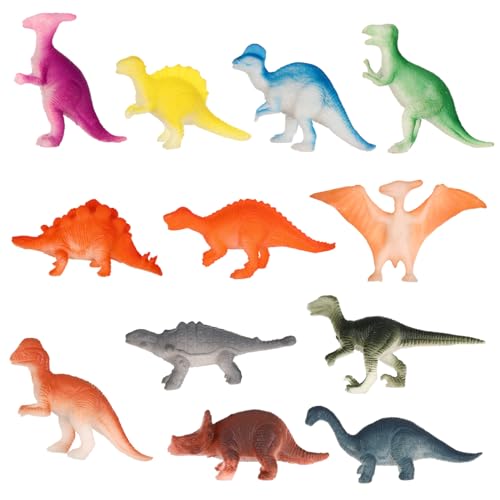 Kisangel Mini Dinosaurier Spielzeug Set Realistische Spielzeug Dinosaurier Figuren für Kinder und Kleinkind Bildung 12 Stück von Toyvian