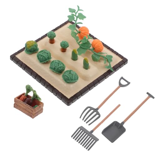 Toyvian Miniatur-gemüseset Mini-gartengeräte Schaufel Und Rechen Mini-Bauernhof-zubehör Für Den Außenbereich Zum Spielen Für Kinder von Toyvian
