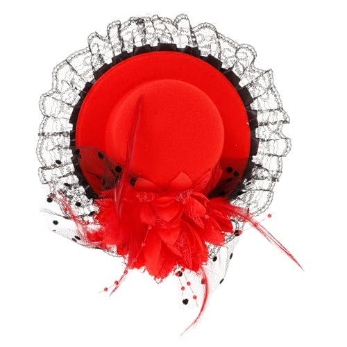 Toyvian Mini Fascinator Haarschmuck mit Top Hut Kleiner Hut Clip für Bühnenauftritte Einzigartiges Design Einfach zu Tragen für Mädchen von Toyvian
