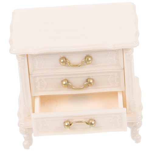 Toyvian Mini-Hausschrankmodell Kleines Kommodenmodell puppenhaus Schlafzimmer Schrank für kinderspielzeug deko bücherregal Mini-Weinschrank-Modell Puppenhausmöbel Plastik von Toyvian