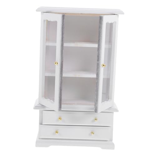Toyvian Miniatur Bücherregal Für Puppenhaus Maßstab Dreitüriger Holzschrank Dekoration Für Miniaturzimmer Für -projekte Und Miniaturmöbelgestaltung Toyvian Miniatur Bücherregal Für Puppenhaus Maßstab Dreitüriger Holzschrank Dekoration Für Miniaturzimmer Für -projekte Und Miniaturmöbelgestaltung von Toyvian