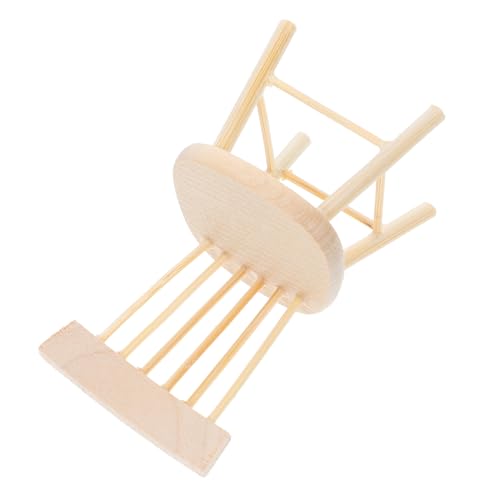 Toyvian Puppenhaus-mini-stühle Maßstab 112 Holz-miniaturmöbel Puppenhaus-zubehör Gartendekor Für Zuhause Oder Das Büro von Toyvian
