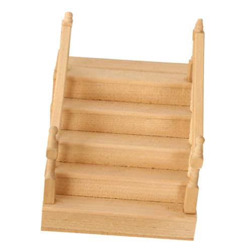 Toyvian Puppenhaus Miniatur Holztreppe Set Mit Handlauf Treppenmöbel Für Puppenhaus Spielen Realistisches Holztreppenmodell Toyvian Puppenhaus Miniatur Holztreppe Set Mit Handlauf Treppenmöbel Für Puppenhaus Spielen Realistisches Holztreppenmodell von Toyvian