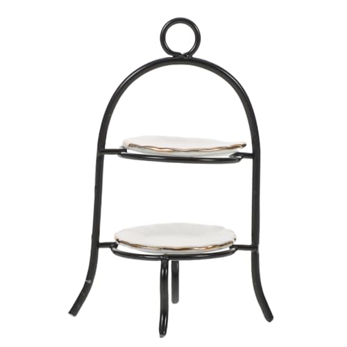 Toyvian Mini Küchenschmuck Puppenhaus-Backspielzeug Miniatur Lebensmittelausstellungsständer Dollhouse Kitchenware Miniatur Puppenhaus-Dekor Metall Schwarz Toyvian Mini Küchenschmuck Puppenhaus-Backspielzeug Miniatur Lebensmittelausstellungsständer Dollhouse Kitchenware Miniatur Puppenhaus-Dekor Metall Schwarz von Toyvian