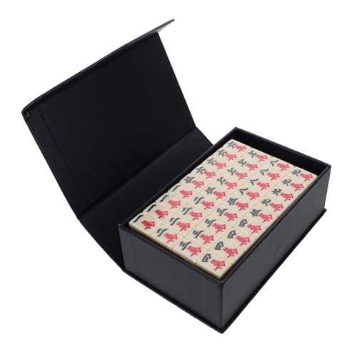 Toyvian Mini Mahjong Spielset Melaminplatten Tragbar Leicht für Reise Outdoor Party und Zuhause Kompaktes Chinesisches Mahjong für Schlafsäle und Kleine Räume Stabiles Material für von Toyvian