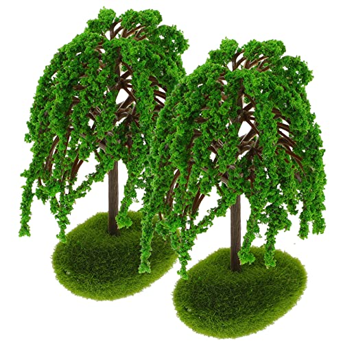 Toyvian Kunstpflanze Mini-Modellbäume 2 Stück Mini-Diorama-Bäume Miniaturmodell Kiefern Eisenbahnlandschaft Modellbahn-Landschaftsbäume Für DIY-Landschaftslandschaft Puppenzubehör von Toyvian