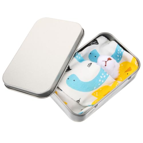 Toyvian Mini Plüschbär in Weißer Blechdose Weiches Kuscheltier Ornament Niedliches Mini Stofftier für Kinderzimmer Dekoration und von Toyvian