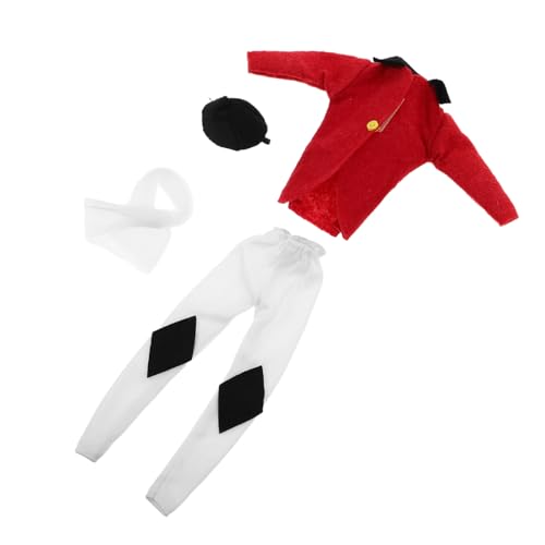 Toyvian Mini Puppen Reitausrüstung Rotes Pferde Reitkostüm mit Jacke und Schal Flexible Modische Dress-up Kleidung für Sammler und Spielspaß Toyvian Mini Puppen Reitausrüstung Rotes Pferde Reitkostüm mit Jacke und Schal Flexible Modische Dress-up Kleidung für Sammler und Spielspaß von Toyvian