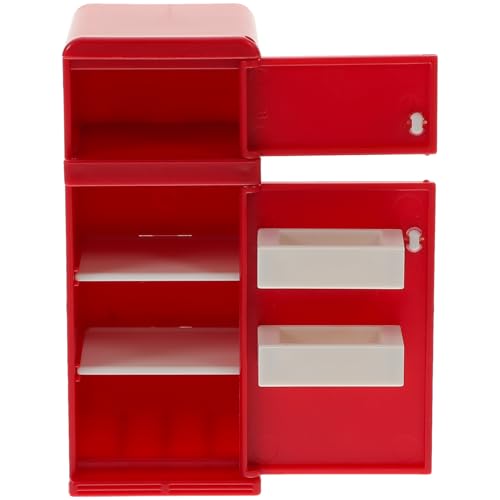 Toyvian Mini-Schlafzimmer-Accessoires für kinderspielzeug Dollhouse Furniture Miniaturmöbel und Accessoires Miniaturkühlschrank zum Basteln Plastik rot Toyvian Mini-Schlafzimmer-Accessoires für kinderspielzeug Dollhouse Furniture Miniaturmöbel und Accessoires Miniaturkühlschrank zum Basteln Plastik rot von Toyvian