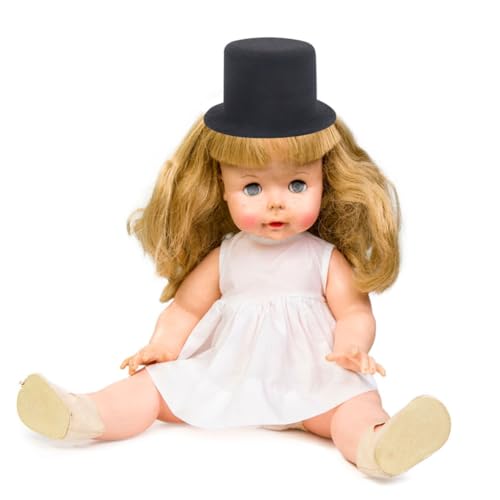 Toyvian Mini Schwarzer Zylinderhut Leichter Minihut für Puppen und DIY Bastelprojekte Dekorativer Kleiner Hut für Figurenkostüme Langlebig und Formbeständig von Toyvian