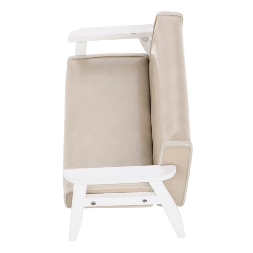Toyvian Mini-Sofa Puppenhausteile Miniatur-Couch Puppenhaus-miniaturmöbel Mini-puppenhausmöbel Miniaturmöbel Für Puppenstuben Mini-Dinge Puppenhaus-miniaturen Light Grey Pu-Leder von Toyvian