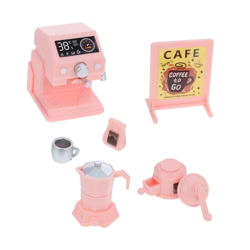 Toyvian Mini Spielkaffeemaschine Realistische Miniatur Küchenzubehör Tragbar und Einfach zu Montieren Fördert Kreativität Motorik und Familieninteraktion für Drinnen und Draußen von Toyvian