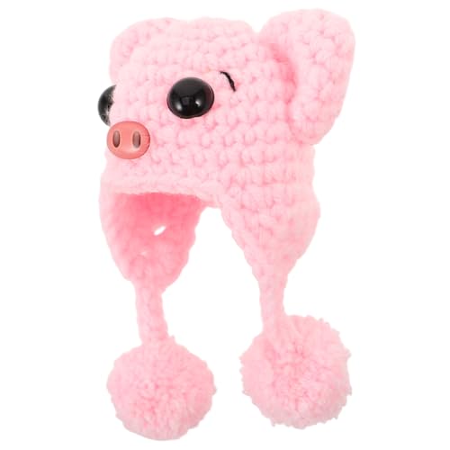 Toyvian Mini Strickmütze für Puppen Niedliches Tierdesign Garn Langlebiges DIY Zubehör für Bjd und Kreative Handwerksprojekte Komfortabel und Robust für Fotografie und Dekoration von Toyvian