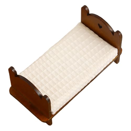 Toyvian Dollhouse Mini Wooden Bed Für Puppenhaus-Dekoration Maßstab Vintage Einzelbett Aus Holz Perfektes Zubehör Für Kinderzimmer Und Kreative Spielwelten Toyvian Dollhouse Mini Wooden Bed Für Puppenhaus-Dekoration Maßstab Vintage Einzelbett Aus Holz Perfektes Zubehör Für Kinderzimmer Und Kreative Spielwelten von Toyvian