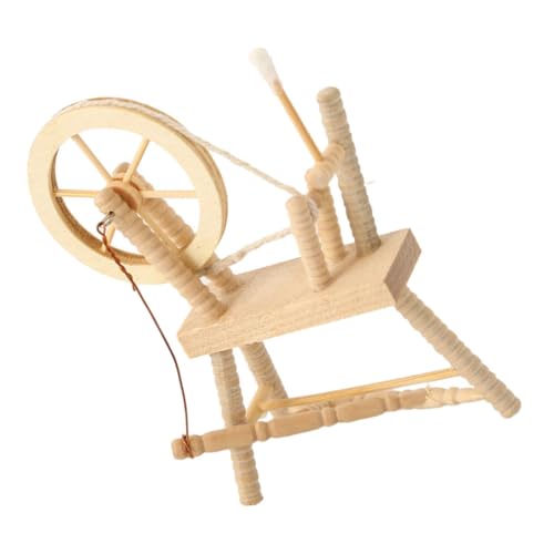 Toyvian Mini-spinnradmodell Möbel Maschine Puppe Retro Miniatur Zubehör Khaki Hölzern Toyvian Mini-spinnradmodell Möbel Maschine Puppe Retro Miniatur Zubehör Khaki Hölzern von Toyvian