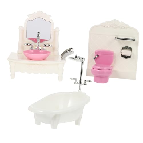Toyvian Miniatur Badezimmer Modell Mini Zubehör Aus Kunststoff Zufälliger Farbe Waschbecken Toilette Badewanne Für Miniaturszenen Und Puppenhäuser Toyvian Miniatur Badezimmer Modell Mini Zubehör Aus Kunststoff Zufälliger Farbe Waschbecken Toilette Badewanne Für Miniaturszenen Und Puppenhäuser von Toyvian