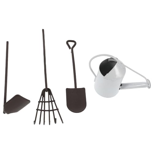 Toyvian Miniatur Gartenwerkzeug Metall Mini Rechen Miniatur Puppenhaus Zubehör für Sukkulenten Pflege Mini Garten Accessoires Dekoration für DIY Basteln von Toyvian