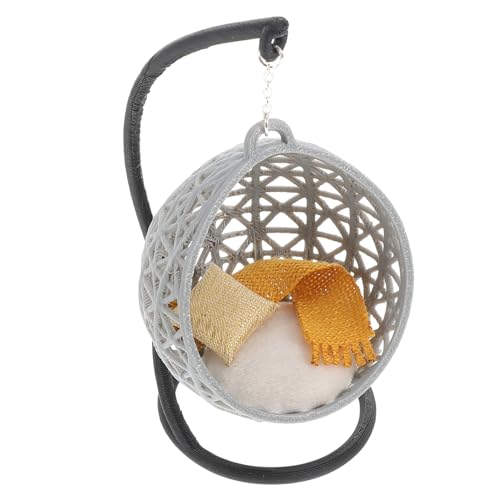 Toyvian Miniatur Hängematte Spielzeug Geburtstagsdekoration Für Mädchen Hängematte Schaukelstuhl Puppenhäuser Mini Puppe Schaukelstuhl Modell Miniaturmodell Miniatur Puppenhaus von Toyvian